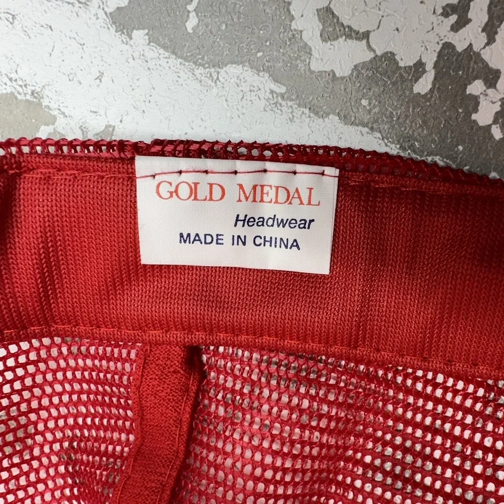 Gold Medal Headwear St Thomas Virgin Islands Trucker Hat Red Foam Front Mesh
